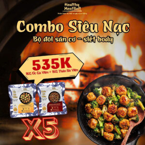 Combo Viên Siêu Nạc 10 gói Gà và Bò viên Eat Clean – 2kg