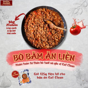 Bò băm Eat Clean sốt cà chua – Gói 125g ăn liền