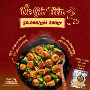 Chả ức gà viên Eat Clean – Gói 200g ăn liền