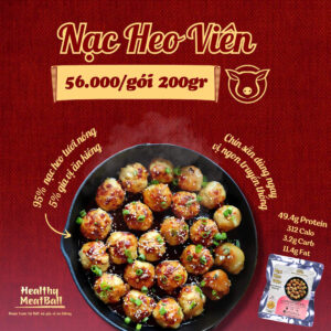 Chả nạc heo viên Eat Clean – Gói 200g ăn liền